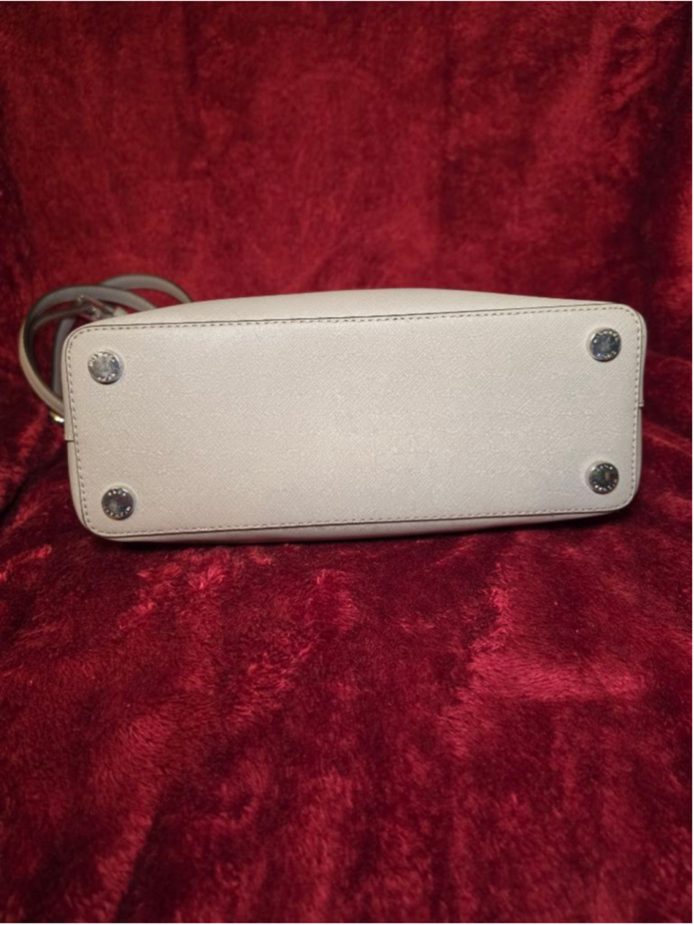 Michael Kors Savannah Saffiano Leather Light Gray Shoulder Bag w/ Crossbody - Picture 3 of 8